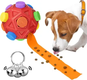Dog Enrichment Toys Snuffle Ball Encourage Natural Foraging Skills,Slow Food Training to Relieve Boredom and Stimulating,Cloth Strip With Hidden Food Dog Puzzle Toys for Large Medium Small Dogs