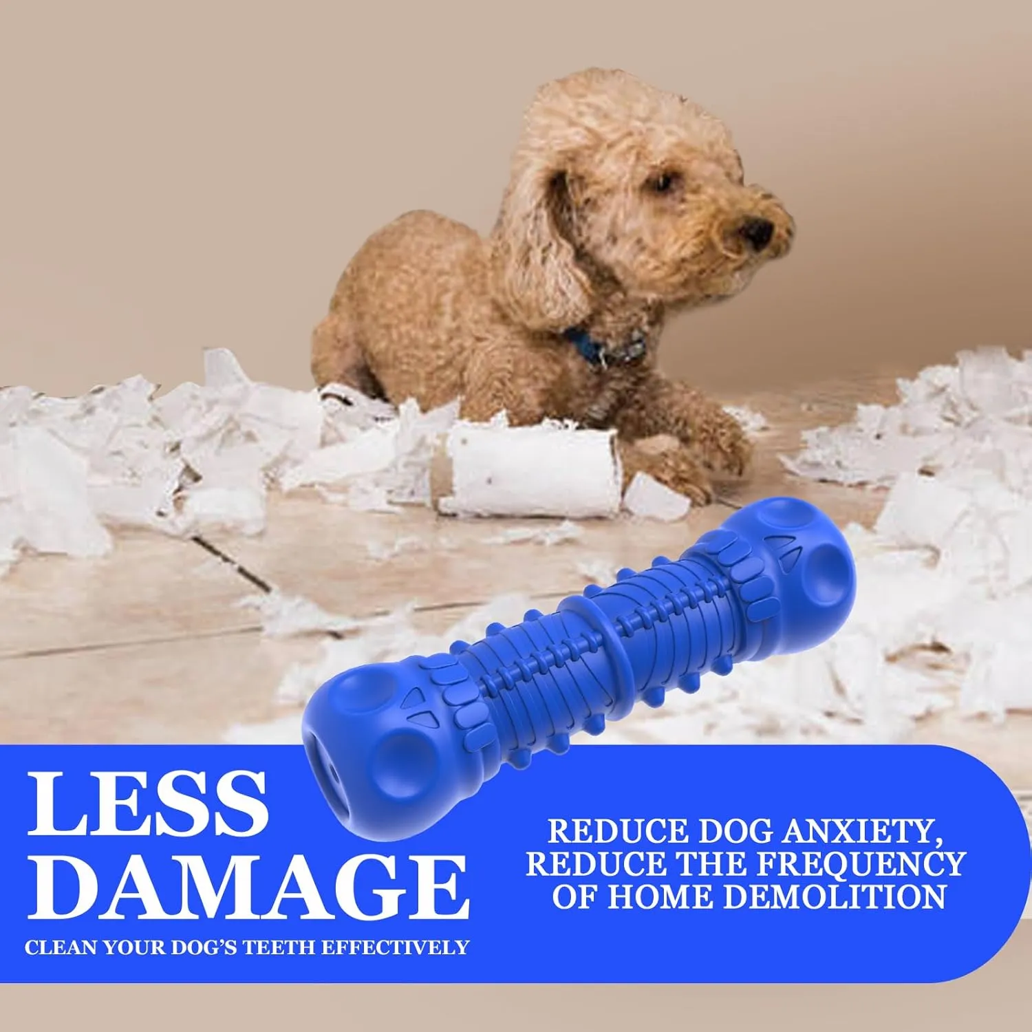 Dog Squeaky Toys for Aggressive Chewers, Durable Chew Toys for Large Medium Breed Dog, Dog Toys, Tough Durable Dogs Toys with Natural Rubber