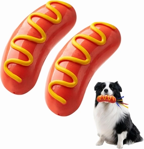 Dog Chew Toys for Aggressive-Chewers - Indestructible Dog Toy for Aggressive Chewer(2-Pack)，Tough Chew Toys for Dogs （Rubber）
