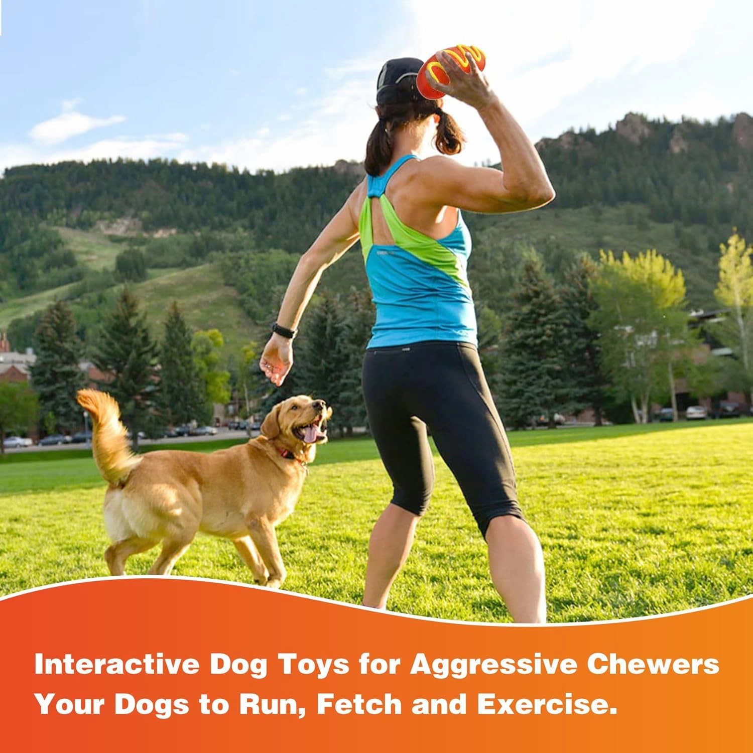 Dog Chew Toys for Aggressive-Chewers - Indestructible Dog Toy for Aggressive Chewer(2-Pack)，Tough Chew Toys for Dogs （Rubber）