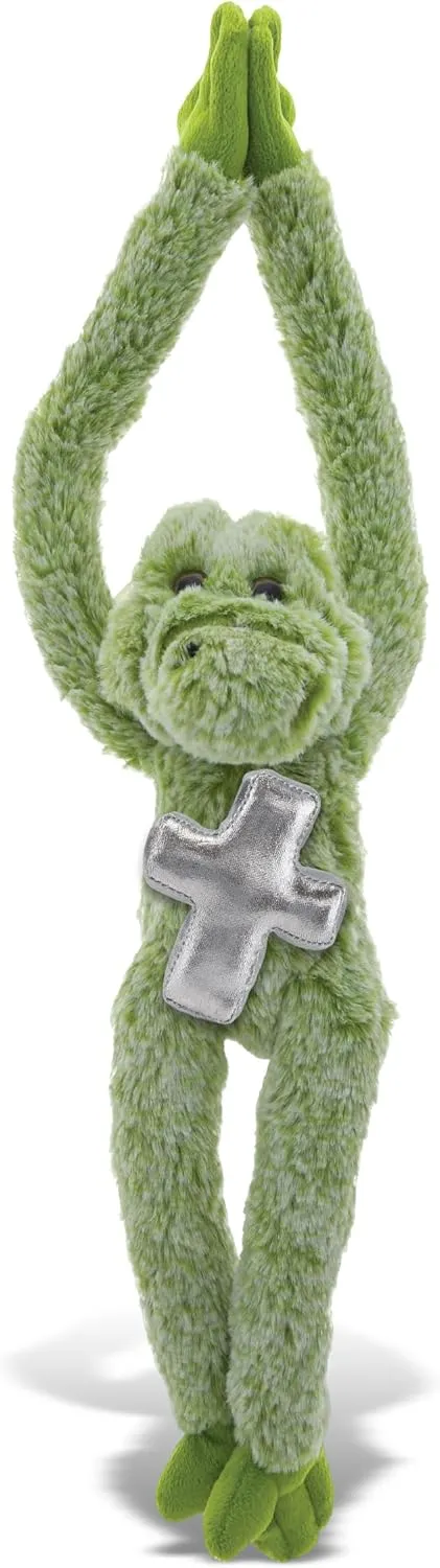 DolliBu Long-Arms Alligator Stuffed Animal with Silver Cross Plush - Religious Baptism Gifts for Boys and Girls, Christening Gifts Plush Prayer Toy Healing Stuffed Animal - 21 Inches