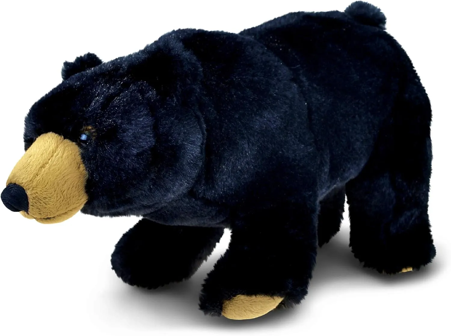 DolliBu Plush Black Bear Stuffed Animal - Soft Huggable Wild Black Bear, Adorable Playtime Plush Toy, Cute Wildlife Cuddle Gift for Kids and Adults - 11 Inches