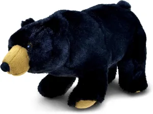 DolliBu Plush Black Bear Stuffed Animal - Soft Huggable Wild Black Bear, Adorable Playtime Plush Toy, Cute Wildlife Cuddle Gift for Kids and Adults - 11 Inches