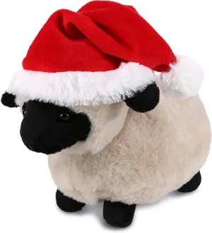 DolliBu Santa Valais Blacknose Sheep Stuffed Animal Plush Toy - Super Soft Plush Animal Dress Up with Red Santa Claus Outfit, Cute Farm Life Perfect with Name Personalization - 8.5 Inch