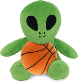 DolliBu Space Alien Stuffed Toy with Basketball Plush - Soft Huggable Alien, Adorable Playtime Plush Toy, Cute Space Gift, Personalized Plush Doll Animal Toy for Kids and Adults - 6 Inches