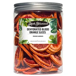 Drink Botanicals Ireland Dried Blood Orange Slices Wheels | 50  Slices | 100% Natural | For Cocktail Garnishing, Wreath, Cakes, Snacking, Infusions, Desserts | 5.29 oz, 150 Grams | Recyclable PET Jar