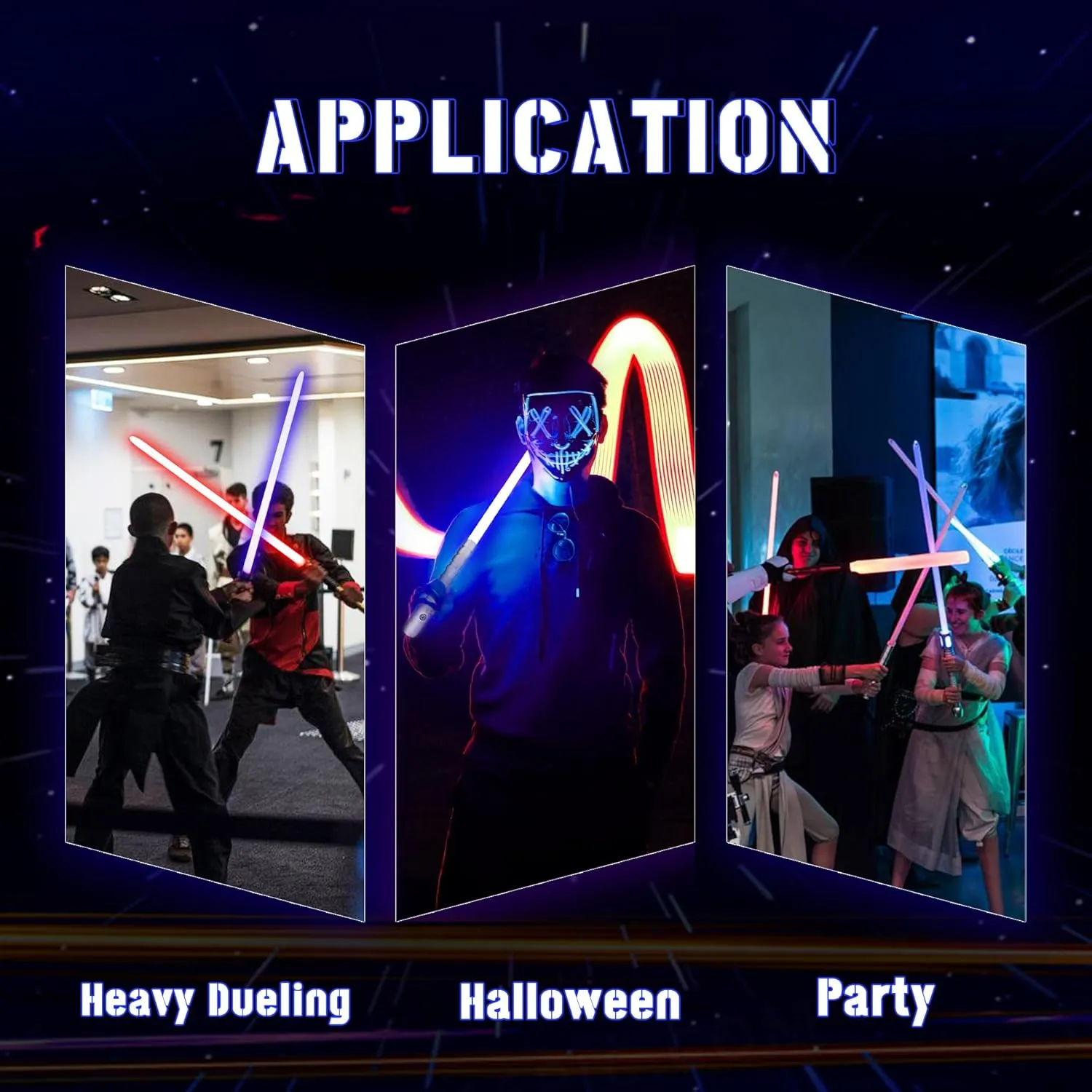Dueling Lightsaber with 38.2 Inch,FX Light Saber,Metal Hilt,Replaceable Blade,4 Modes Sounds, Blaster, Rechargeable, Age 6 7 8 9 10 11 12 13 Kids Toys,Cosplay,Brithday Gift (Blue)