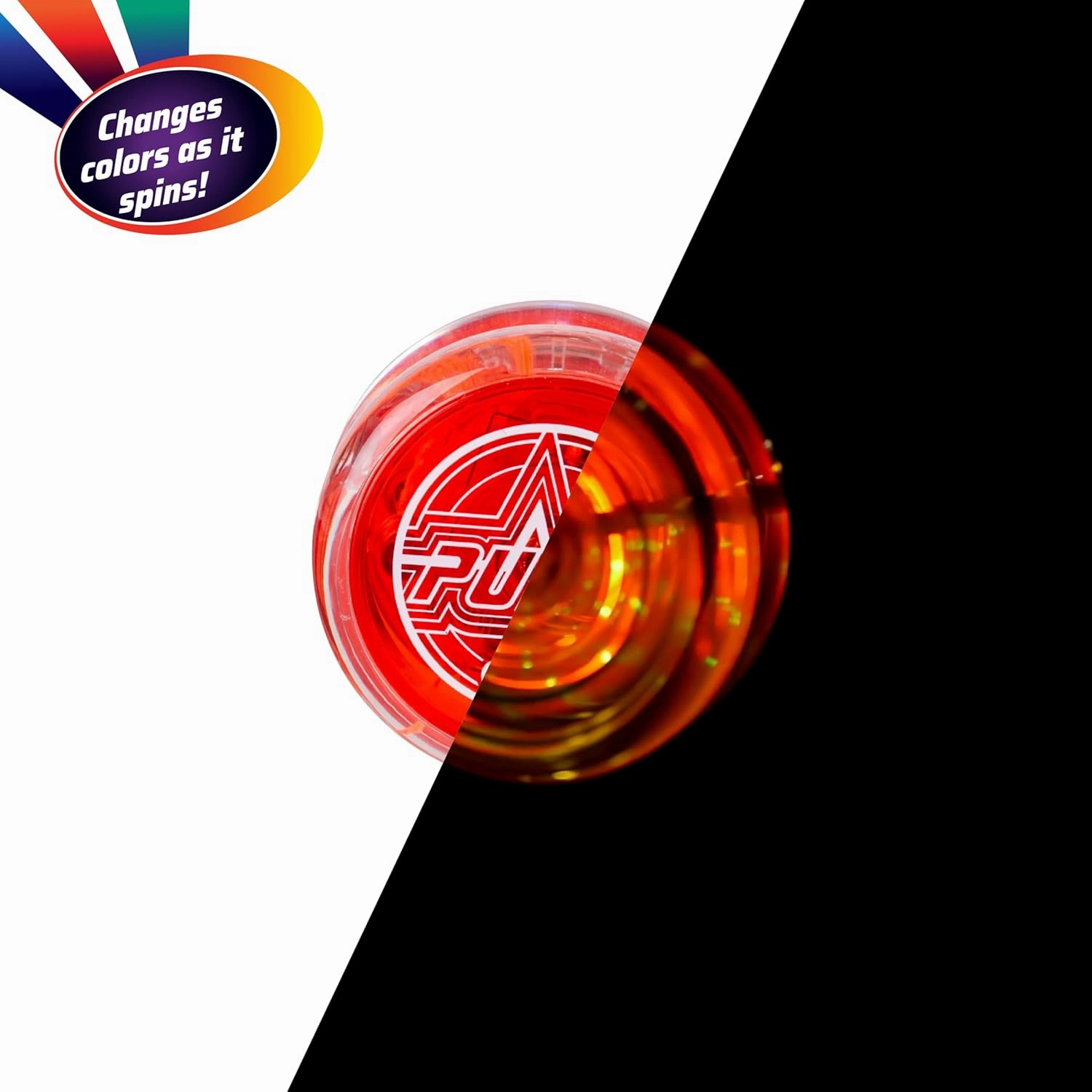 Duncan Toys Pulse LED Light-Up Yo-Yo, Intermediate Level Yo-Yo with Ball Bearing Axle and LED Lights, Clear/Green