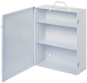 Durham 534-43 White Cold Rolled Steel 9FX Industrial Empty First Aid Cabinet, 15" Width x 16-5/32" Height x 5-9/16" Depth, 3 Shelves