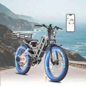 eAhora 2025 Romeo Long Range Electric Bike for Adults, 2500W/1600W, 52/48V60Ah Commuter Ebike, 40/34MPH Fast Electric Mountain Bicycle, 20"/26" Fat Tires, Color Display/App Control/All-terrain/weather