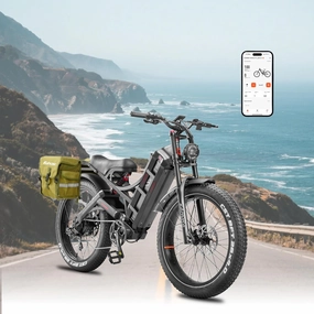 eAhora 2025 Romeo Long Range Electric Bike for Adults, 2500W/1600W, 52/48V60Ah Commuter Ebike, 40/34MPH Fast Electric Mountain Bicycle, 20"/26" Fat Tires, Color Display/App Control/All-terrain/weather