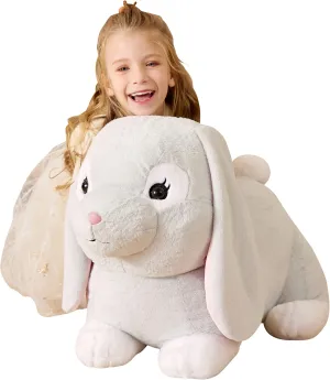EARTHSOUND Giant Rabbit Stuffed Animal Plush Toy,Large Realistic Bunny Jumbo Big Size Soft Toys,Cute Huge Plushy Fluffy Fat Plushie,Gifts for Kid