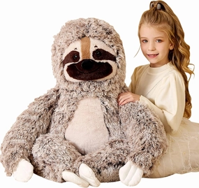 EARTHSOUND Giant Sloth Stuffed Animal Plush Toy,30" Large Jumbo Cute Soft Toys,Big Size Huge Fluffy Plushy Oversized Fat Plushie,Gifts for Kids Girlfriend Children (30 inches, Brown)
