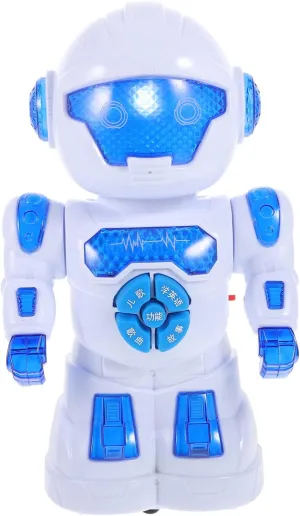 Educational Robot Toy Music-Light Plaything Electric Walking Robot for Boys and Girls Safe Abs Material Easy to Control