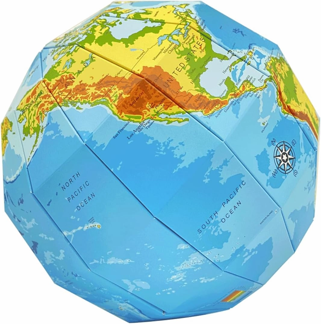 Educational Globe - DIY AR Paper Globe (Globe   App) Interactive AR World Globe | Explore the wonderful planet in AR world & The Structure of The Earth | for Kids 6-13 Years Toy Gifts