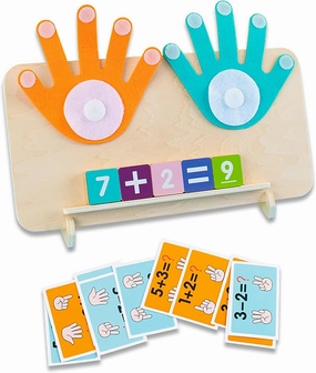Educational Number Learning Toys for Toddlers 2-4 Years, Kids Finger Counting Montessori Math Number Blocks Homeschool Supplies, Prechool Math Teaching Aids Gift for Boys and Girls 3 4 5 6 Years Old