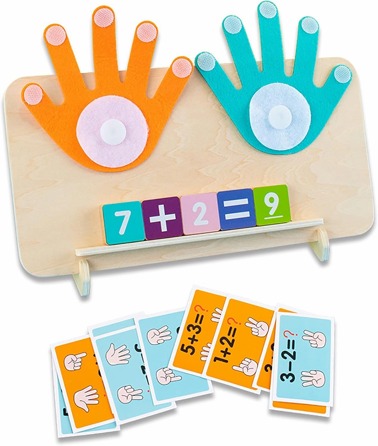 Educational Number Learning Toys for Toddlers 2-4 Years, Kids Finger Counting Montessori Math Number Blocks Homeschool Supplies, Prechool Math Teaching Aids Gift for Boys and Girls 3 4 5 6 Years Old