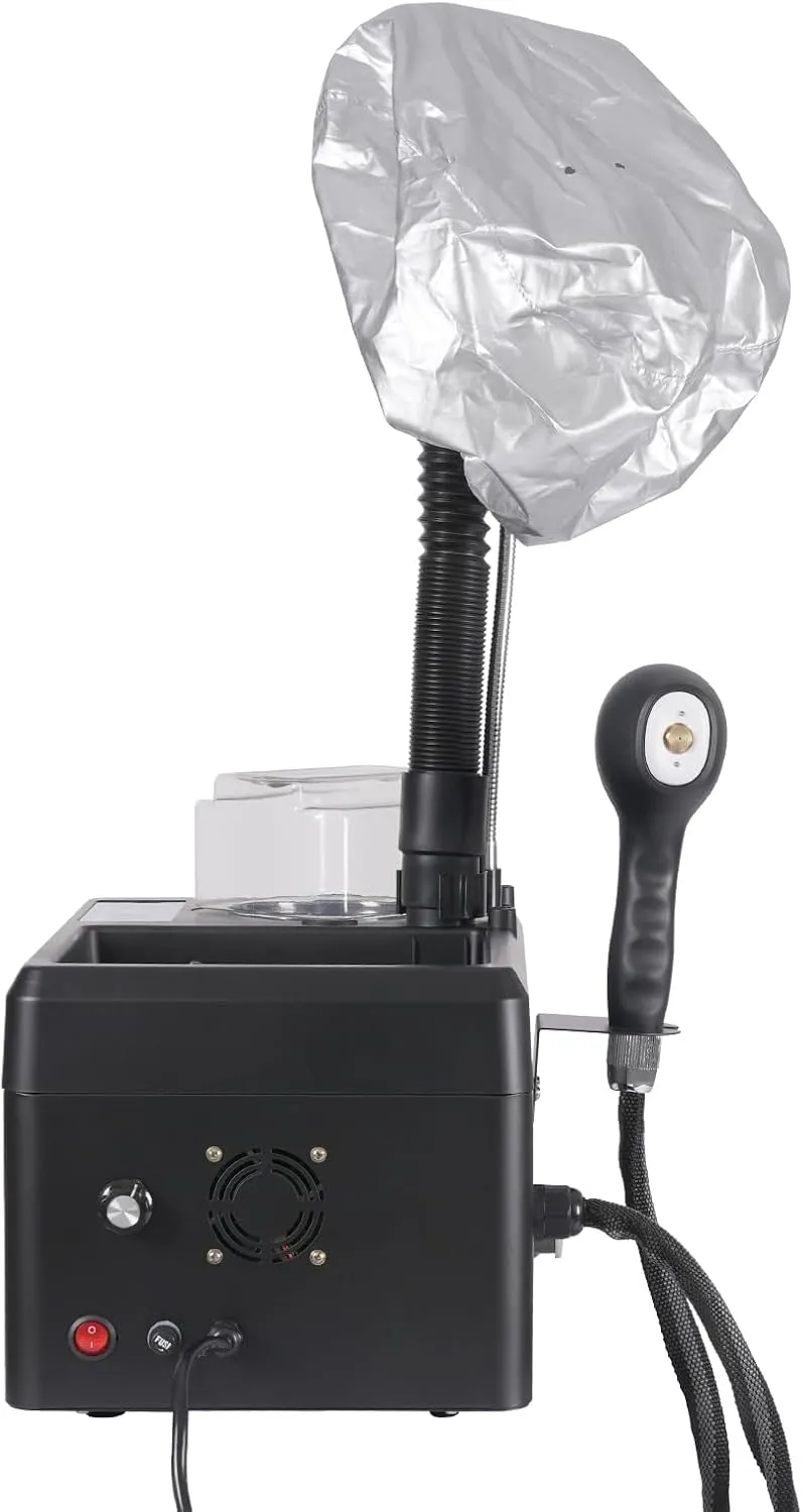 Electric Nano Hair Steamer Machine Professional Hair Care Machine Adjustable Temperature Hooded Treatment Perming Machine with Nano Spray Guns for Salon Hairdressing Care 1750W 110V