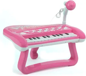 Electronic Piano Keyboard for Kids, Portable Musical Toy with Microphone, Multi-Function Educational Sound Instrument, Perfect Christmas Birthday Gift for Girls