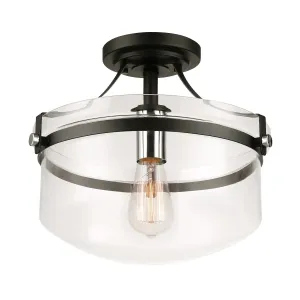 Ella 1-Light Matte Black Flush Mount