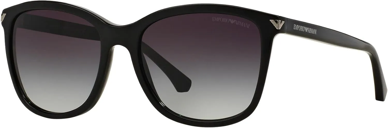 Emporio Armani Women's Ea4060f Low Bridge Fit Square Sunglasses
