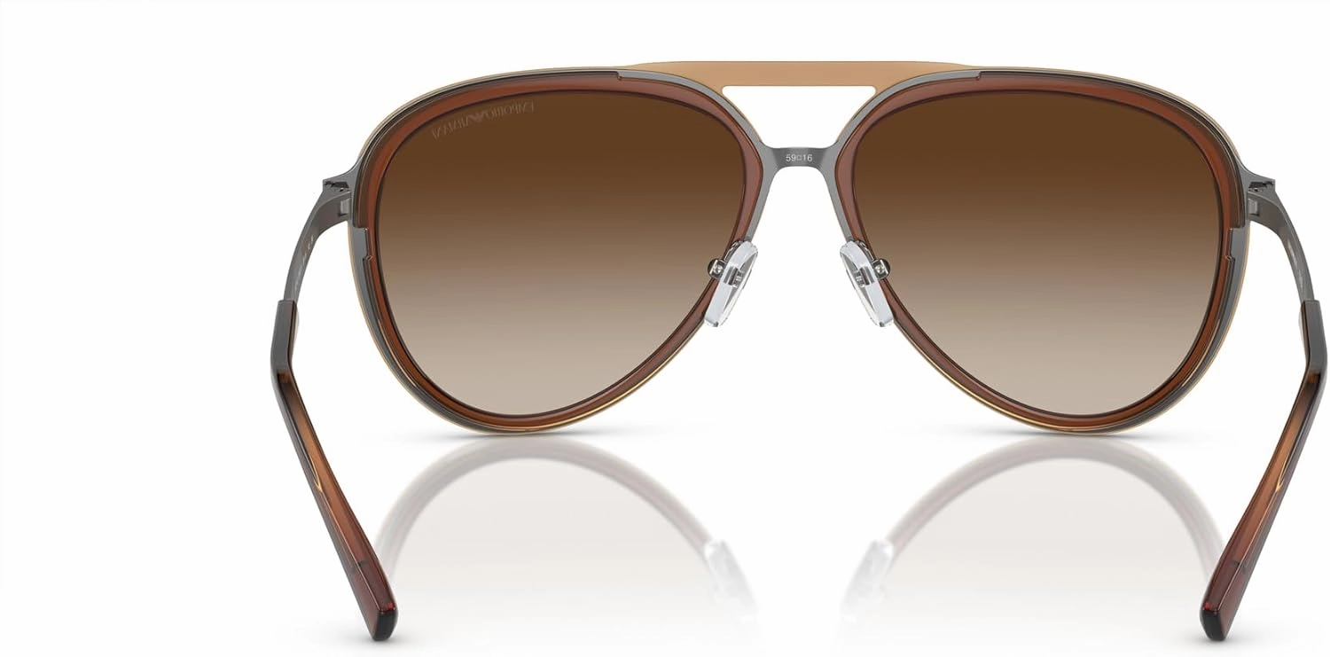 Emporio Armani Men's Ea2145 Aviator Sunglasses