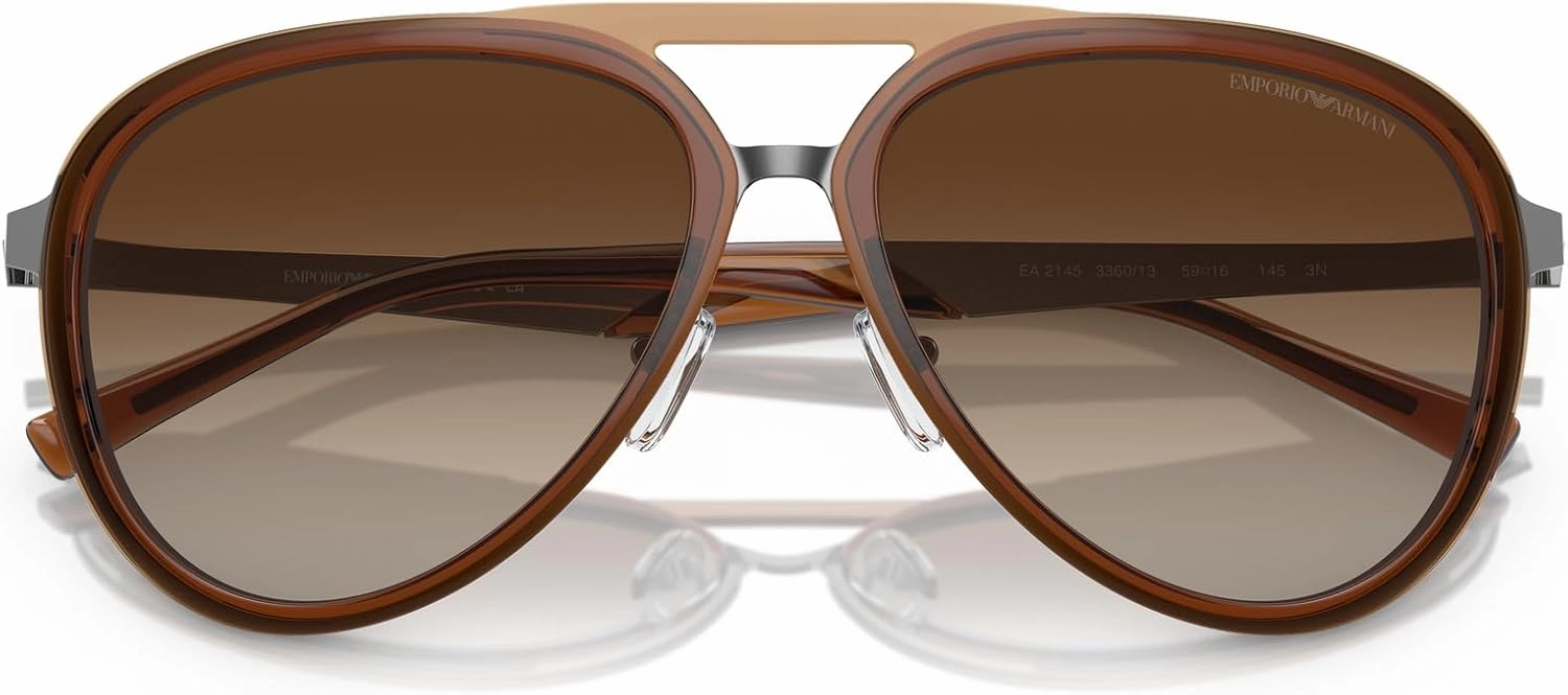 Emporio Armani Men's Ea2145 Aviator Sunglasses