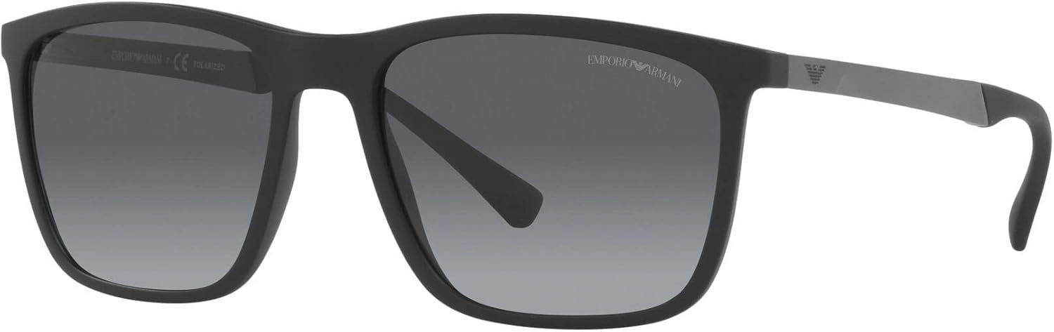 Emporio Armani Men's Ea4150 Rectangular Sunglasses
