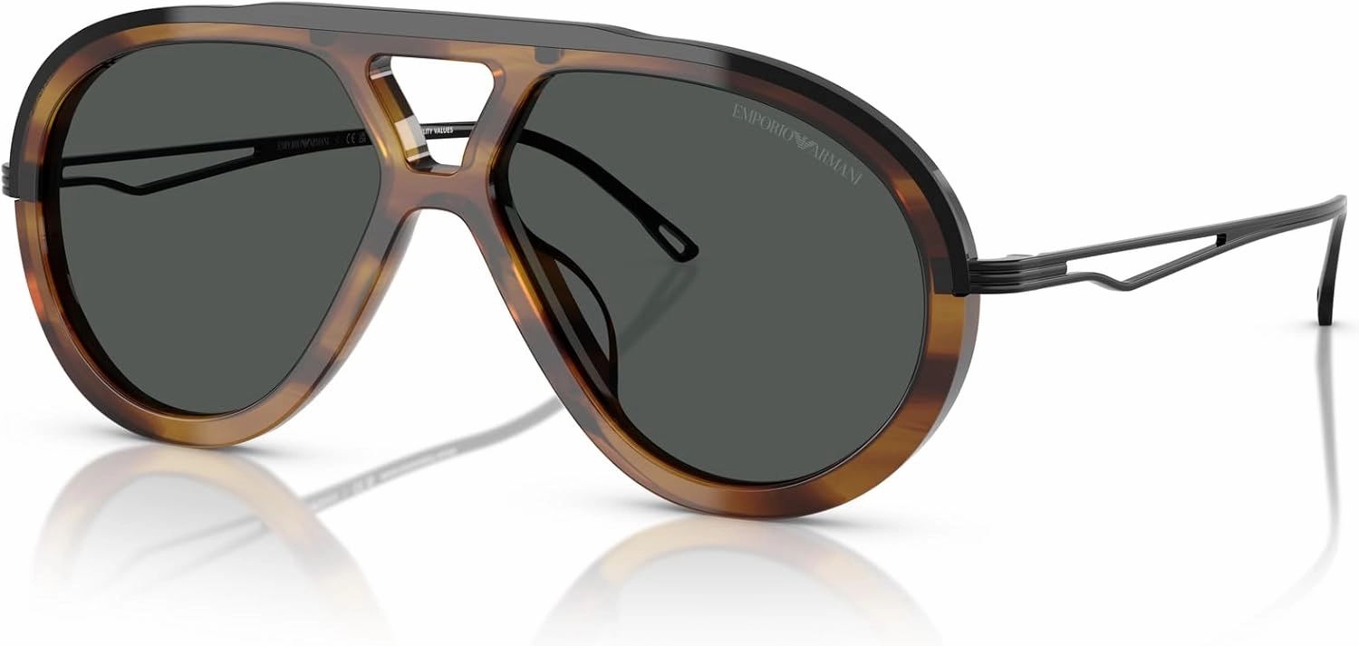 Emporio Armani Men's Ea4242u Universal Fit Aviator Sunglasses