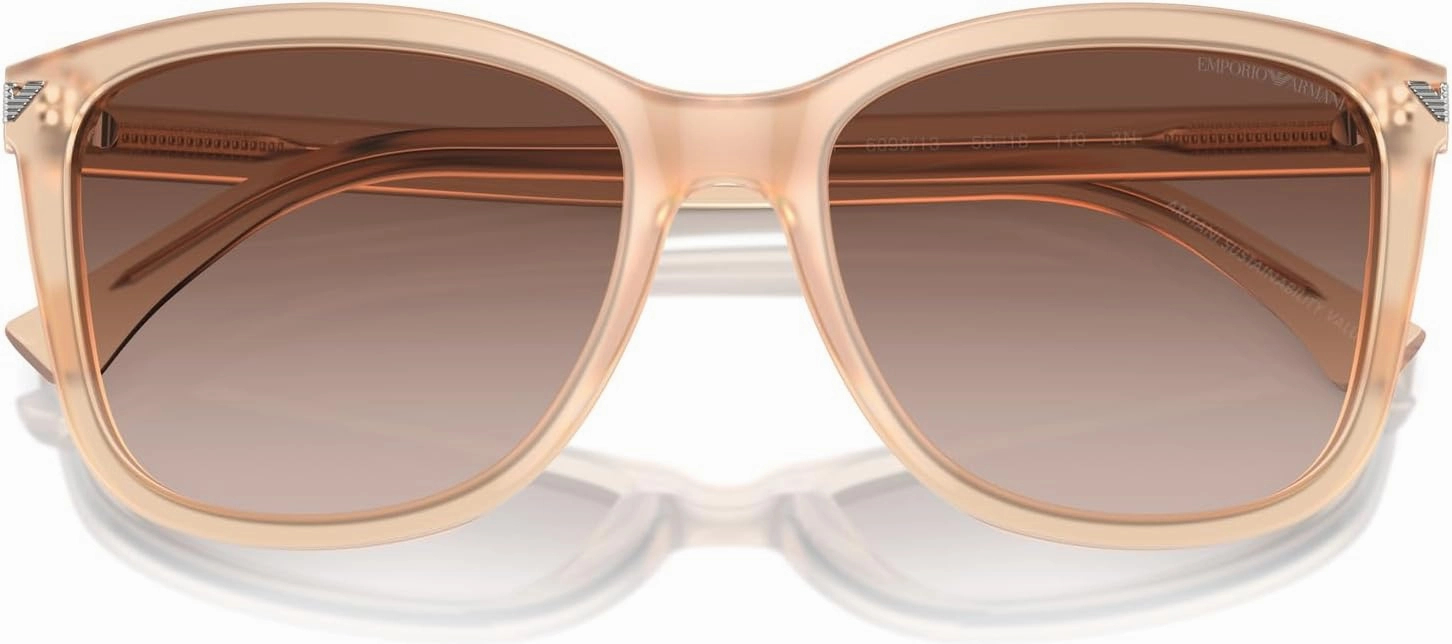 Emporio Armani Women's Ea4060f Low Bridge Fit Square Sunglasses