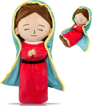 Enhopty Lady of Guadalupe Plush Blessed Mary Stuffed Doll Christ Religious Toys Savior Plush Christian Religious Figure Home Christmas Decoration 14" (red, 14 inch)
