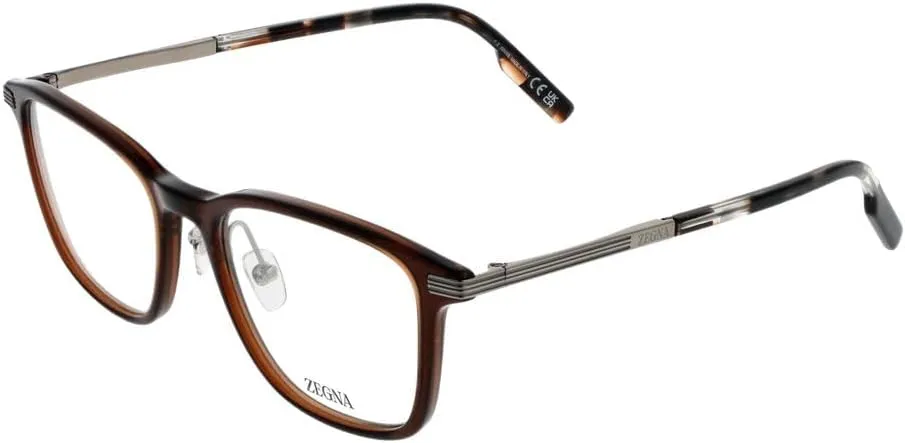 Ermenegildo Zegna Eyeglasses EZ 5251 -H 050 Shiny Transparent Brown, Dark Ruthen
