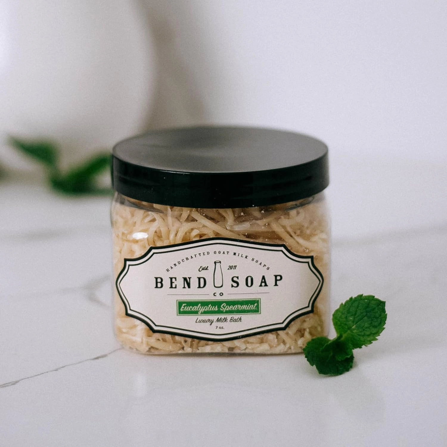 Eucalyptus Spearmint Milk Bath, 100% Natural Ingredients, Gentle Cleanser, Hydrates Moisturize and Softens The Skin, Handcrafted Goat Milk Soap Bubble Bath, Essential Oil, 2 lbs - by Bend Soap