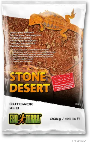 Exo Terra Stone Desert Substrate - Outback Red Stone - 20 kg (44 lbs)