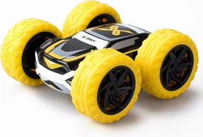 Exost 360 Cross Yellow RC Car All-Terrain Stunt Car, Double-Sided 360° Rotation, Durable Shock-Absorbing Tires, Suitable for Ages 5 