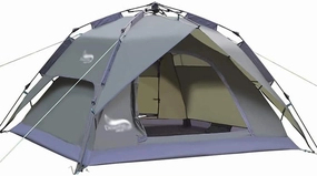 Family Camping Tent, 3-4 Person Pop Up Dome Shelter with 2-in-1 Design, Automatic Setup, and Waterproof Features for Outdoor Adventures