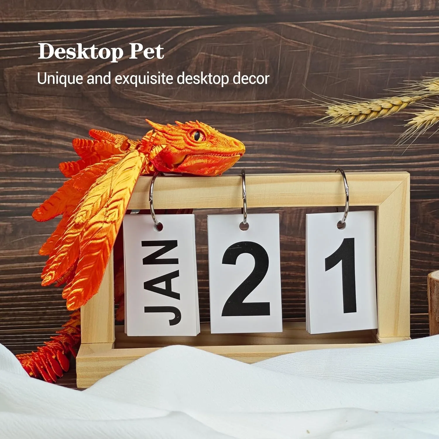 Feathered Wyvern Dragon, 3D Printed Dragon with Wings Articulated Dragons, Fidget Dragons 3D Printed Toys Desktop Pet 3D Printing Animals Toy