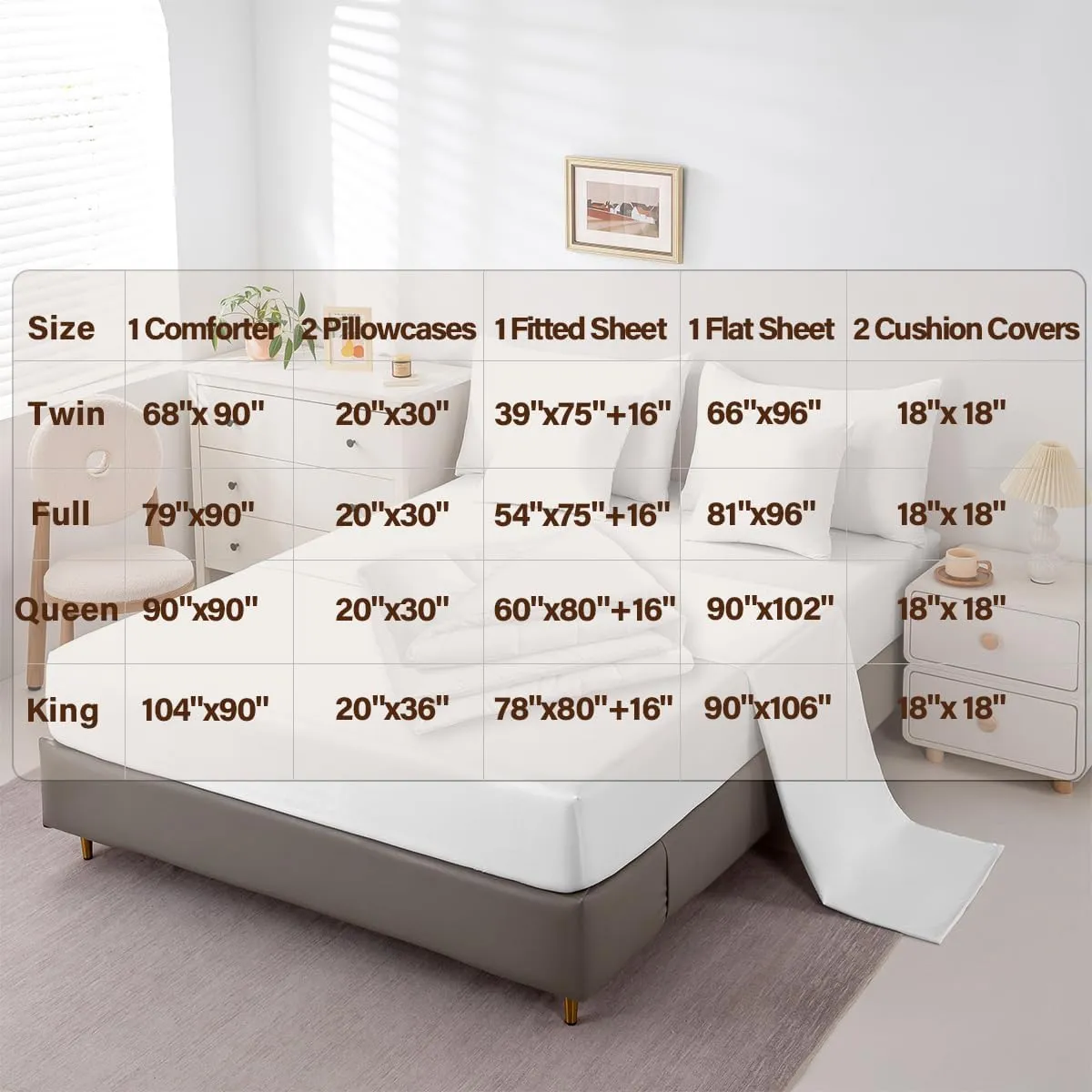 Feelyou Cute Deer Comforter Set with Sheets 7 Piece King Size for Girls Boys Kids Deer Hunting Bed in a Bag Room Decorative Bear Paw Print Tree Pattern Bedding Set Exotic Style Brown Bed Set