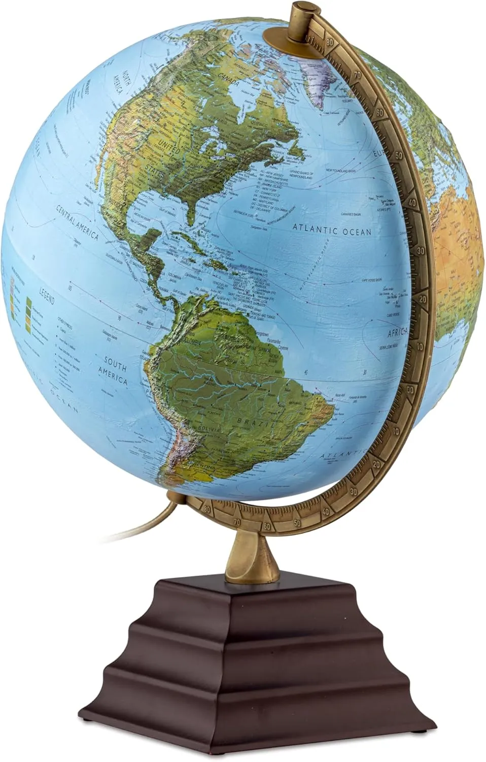Fernweh 2 in 1 Multi-Purpose 12-inch Illuminated Desktop Globe - Explore, Illuminate, and Decorate Your World with Waypoint Geographics Fernweh World Globe - Pagoda Stand