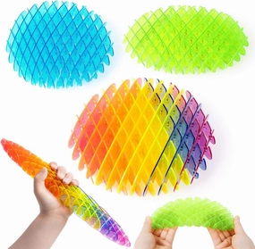 Fidget Worm: Fidget Toys Adults | 3-pack Sensory Toys for Kids & Teens | Quiet Fidgets,Small Anxiety Stress Relief Toy, Fidget Toy，Desk Fidgets for Autistic & Adhd Adults(Rainbow,Green,Blue)