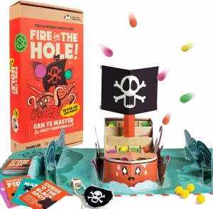 Fire in The Hole! The Pirate Adventure Board Game for the Whole Family. Sustainable Tabletop Strategy Game for Kids, Adults, Halloween, Christmas, Thanksgiving, Birthdays, Game Night Gift, 2 4 Players
