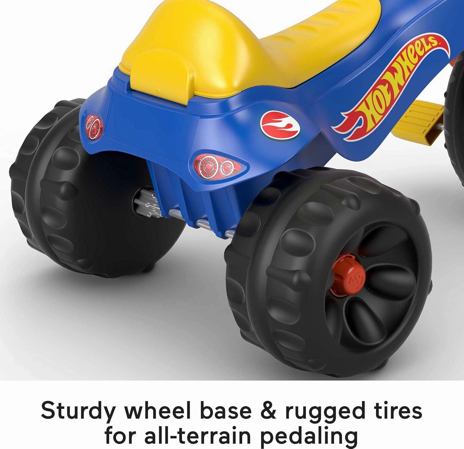 Fisher-Price Toddler Tricycle Hot Wheels Tough Trike, Toy Bike with Handlebar Grips & Storage for Outdoor Play Kids Ages 2  Years