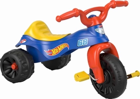Fisher-Price Toddler Tricycle Hot Wheels Tough Trike, Toy Bike with Handlebar Grips & Storage for Outdoor Play Kids Ages 2  Years