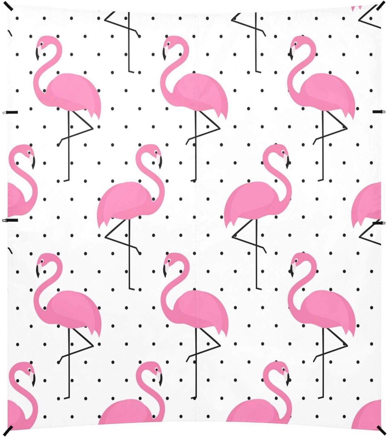 Flamingo Polka Dots Beach Tent Camping Sun Shelters Portable Outdoor Canopy Sun Shade for Camping Trips Fishing Backyard Fun or Picnics Easy Setup with Carrying Bag