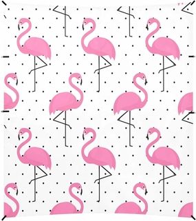 Flamingo Polka Dots Beach Tent Camping Sun Shelters Portable Outdoor Canopy Sun Shade for Camping Trips Fishing Backyard Fun or Picnics Easy Setup with Carrying Bag