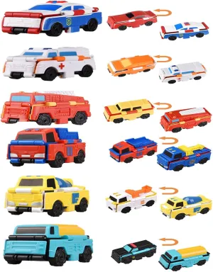 Flip Racers Transformable Cars, 360 Degree 2-in-1 Flip Transformation Cars Toys, Creative Mini Transforming Car Children's Toy Gift, (Heavy Truck,Special Vehicle)