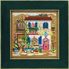Flower Shoppe Beaded Counted Cross Stitch Kit Mill Hill 2011 Buttons Beads Spring MH141103