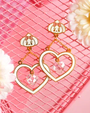 Fluffy rhinestone Earrings