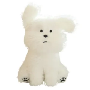 Fluffy White Dog Plush Toy