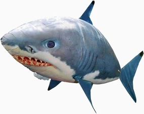 Flying Shark Toy, Remote Control Inflated Rc Inflatable Balloon Toy Clownfish Kids Gift(Blue Shark) Vendor